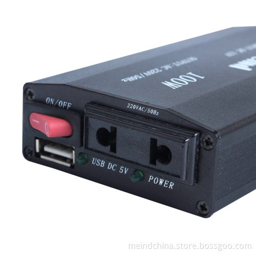 100W Thin Quiet DC to AC Modified Sine Wave Car Power Inverter with USB